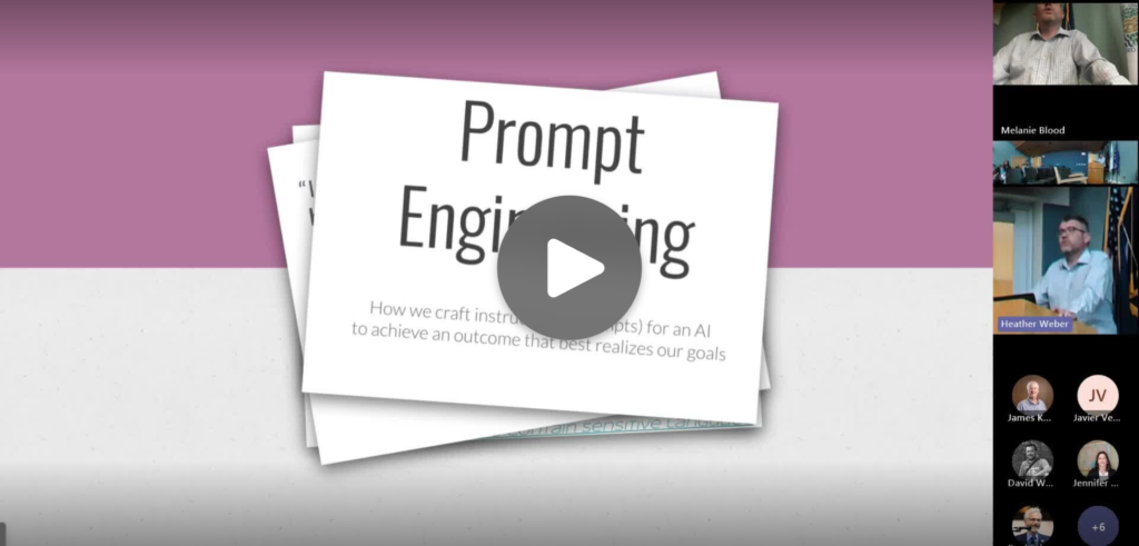 Cover image for event video showing the words "Prompt Engineering"