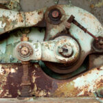 A large, rusty machine